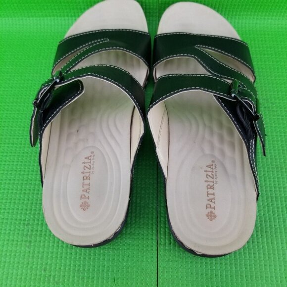 ✅Patrizia Spring Step WILDLAND Black Wedge Slide Slip On Strap Sandal Womens 37 - Picture 11 of 16